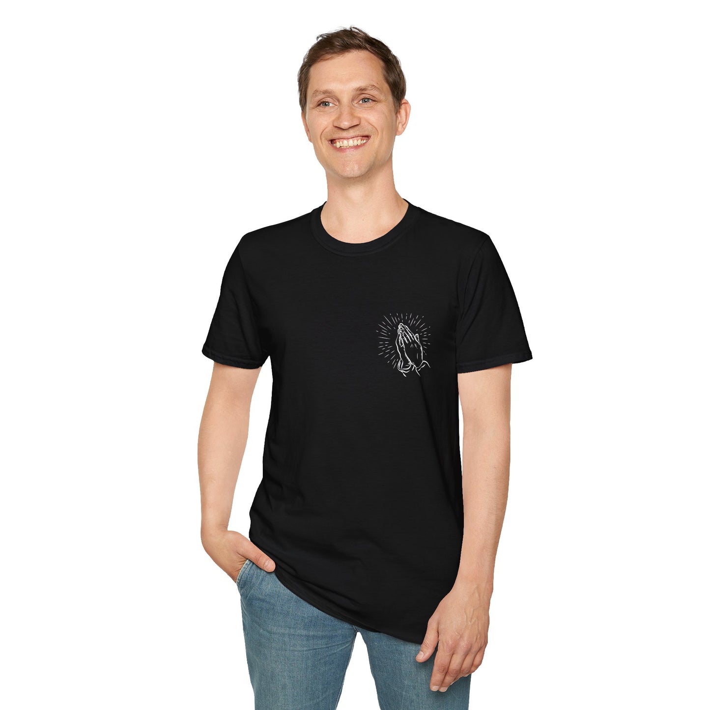 Praying Hands Unisex Softstyle T-Shirt - Jesus is Coming