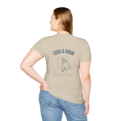 Praying Hands Unisex Softstyle T-Shirt - Jesus is Coming