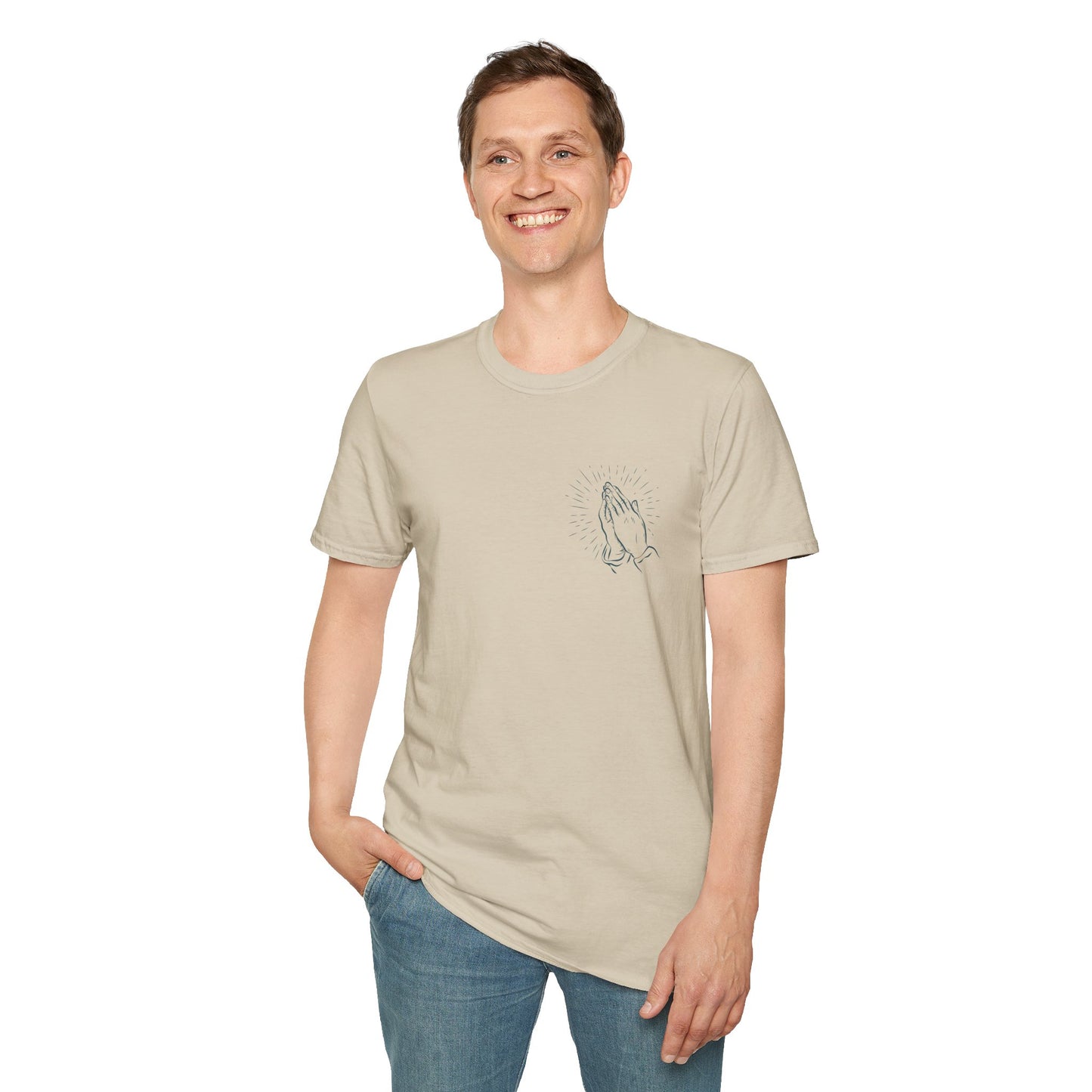 Praying Hands Unisex Softstyle T-Shirt - Jesus is Coming