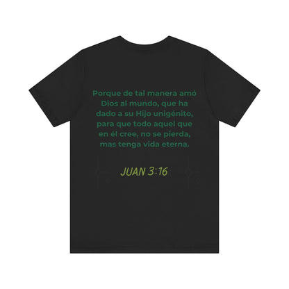 camiseta unisex con versiculo Juan 3:16