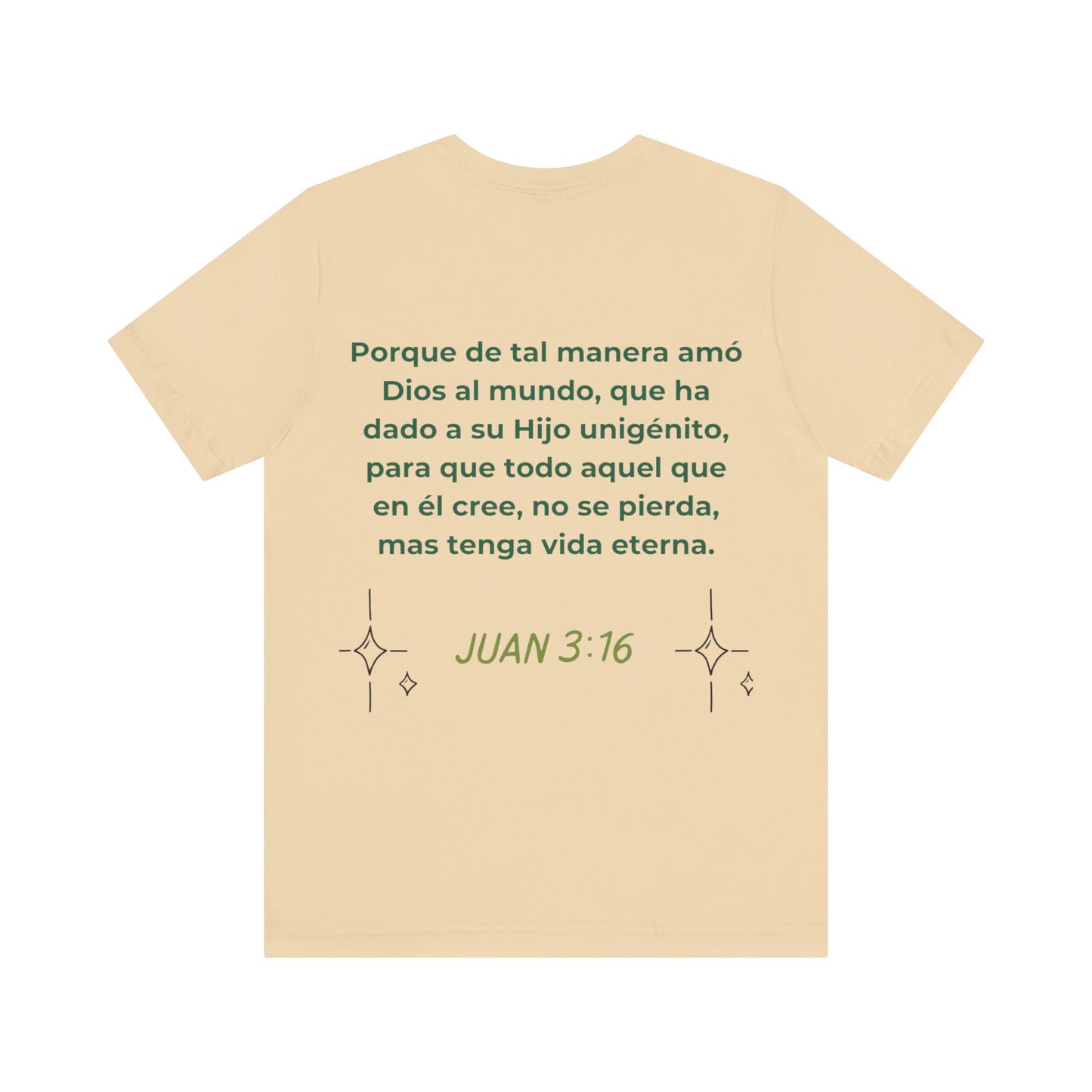 camiseta unisex con versiculo Juan 3:16