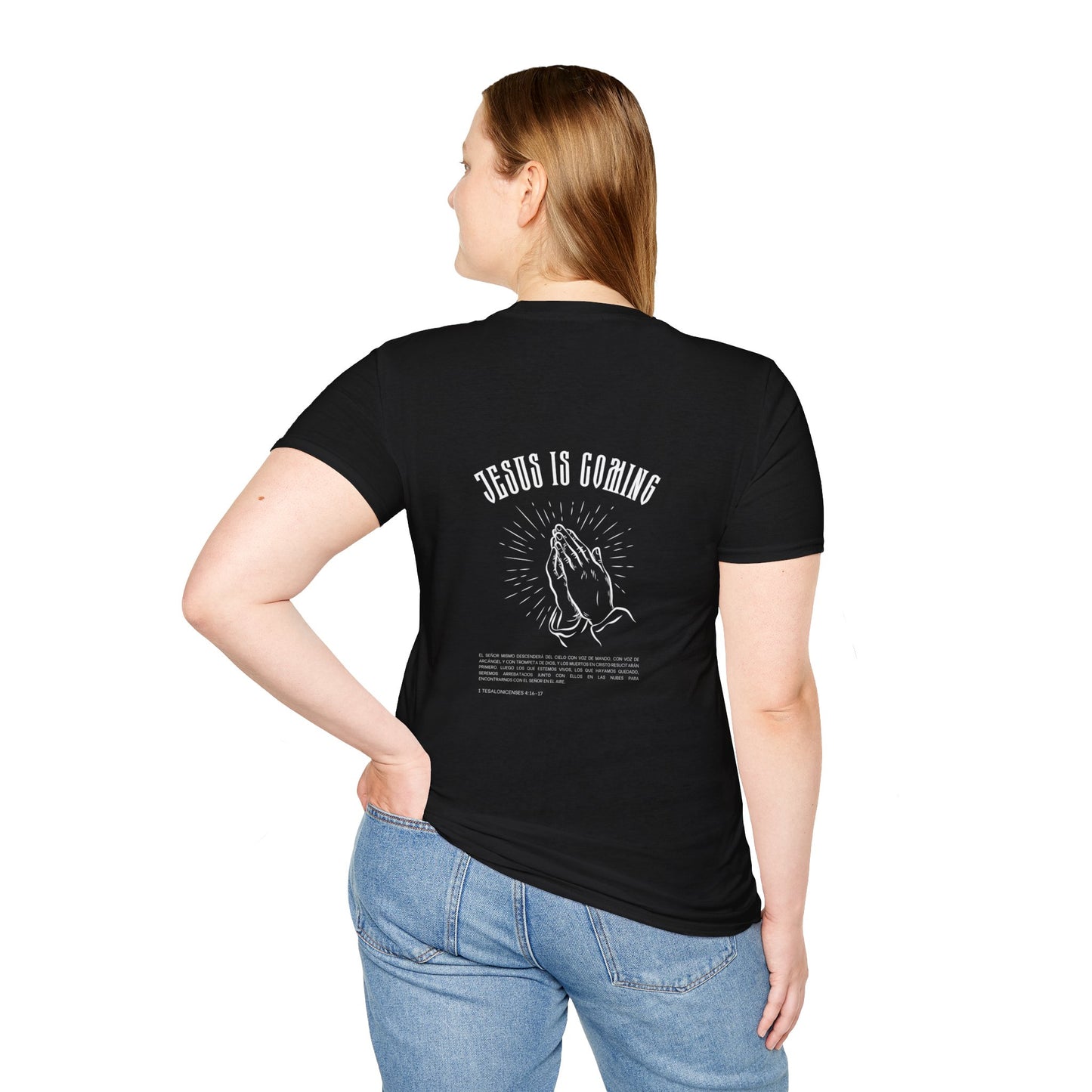 Praying Hands Unisex Softstyle T-Shirt - Jesus is Coming